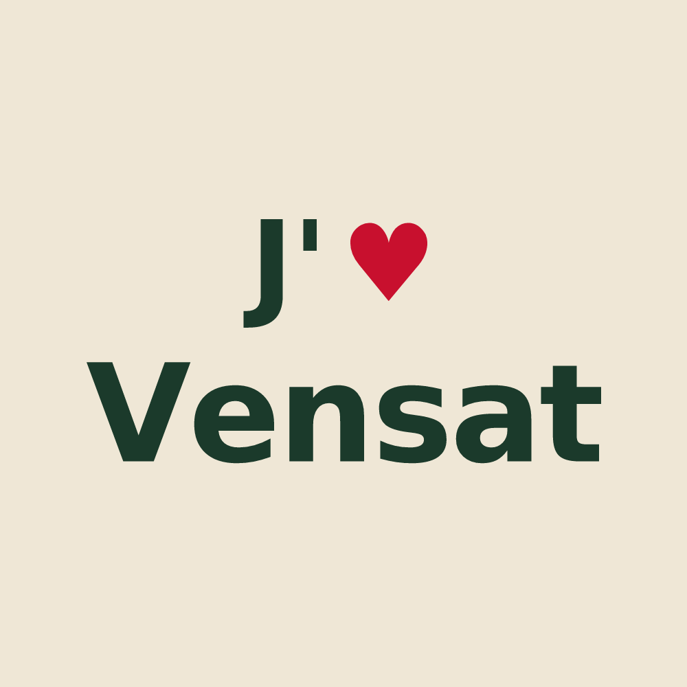 Tote bag personnalisé Vensat — design J'aime Vensat