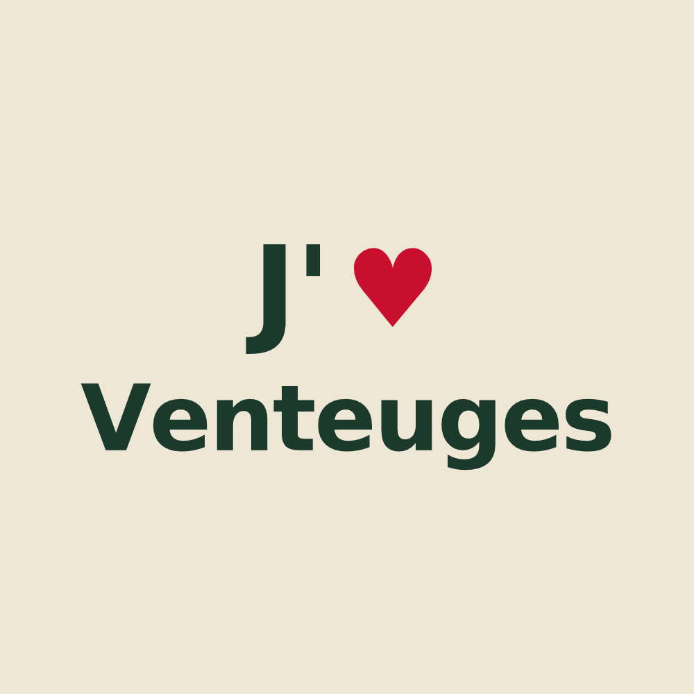 Tote bag personnalisé Venteuges — design J'aime Venteuges