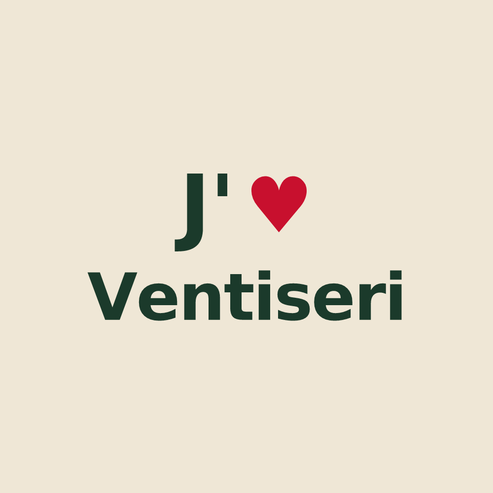Tote bag personnalisé Ventiseri — design J'aime Ventiseri