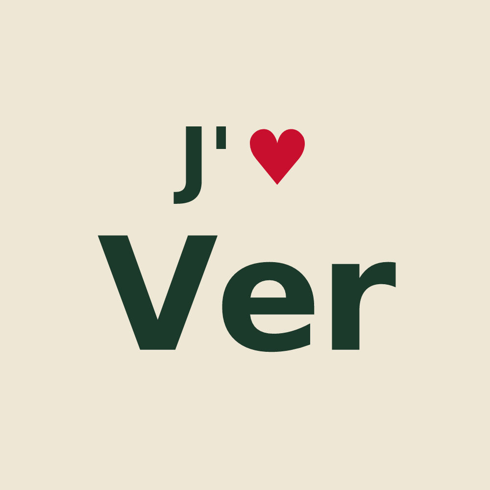 Tote bag personnalisé Ver — design J'aime Ver