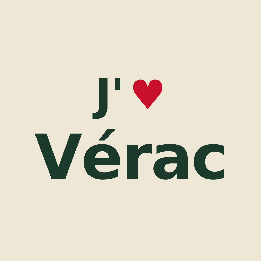 Tote bag personnalisé Vérac — design J'aime Vérac