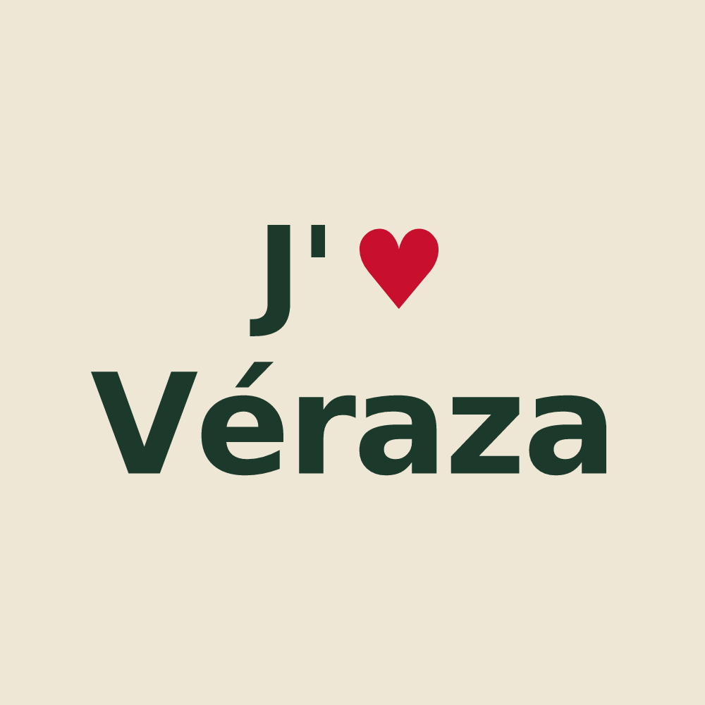 Tote bag personnalisé Véraza — design J'aime Véraza