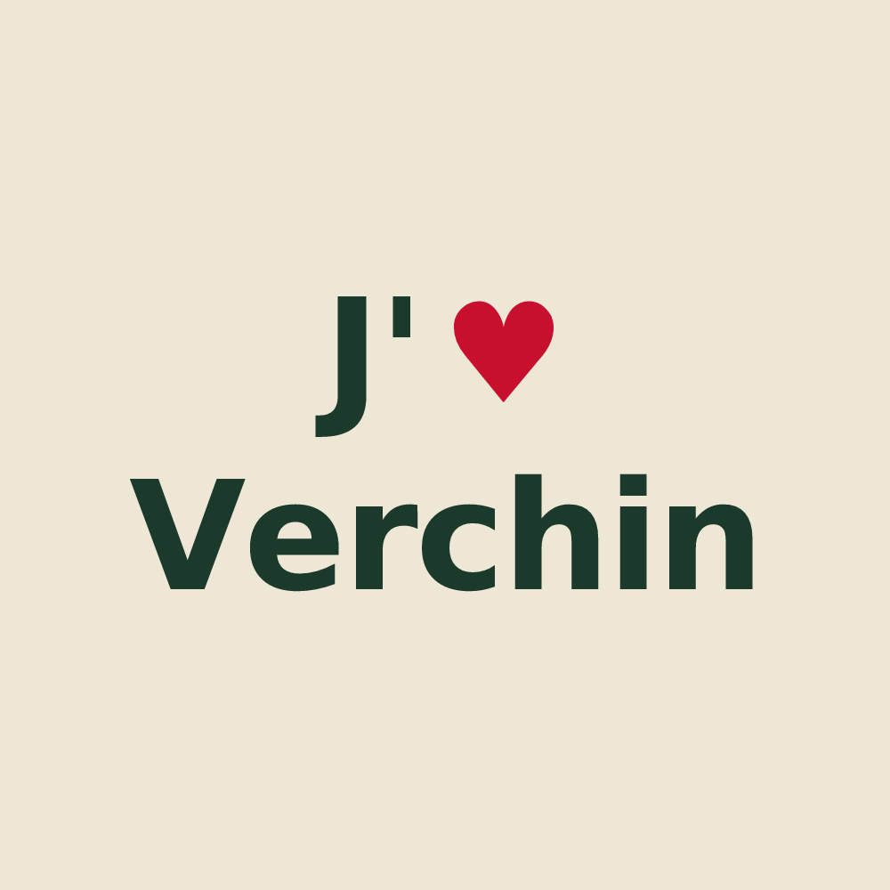 Tote bag personnalisé Verchin — design J'aime Verchin