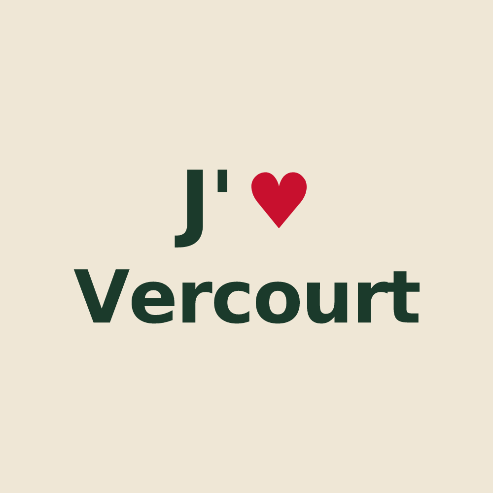 Tote bag personnalisé Vercourt — design J'aime Vercourt