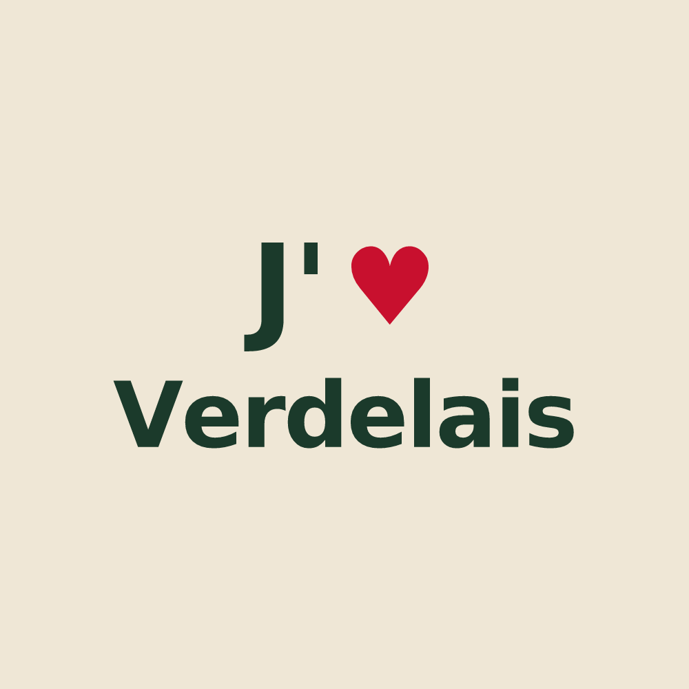 Tote bag personnalisé Verdelais — design J'aime Verdelais