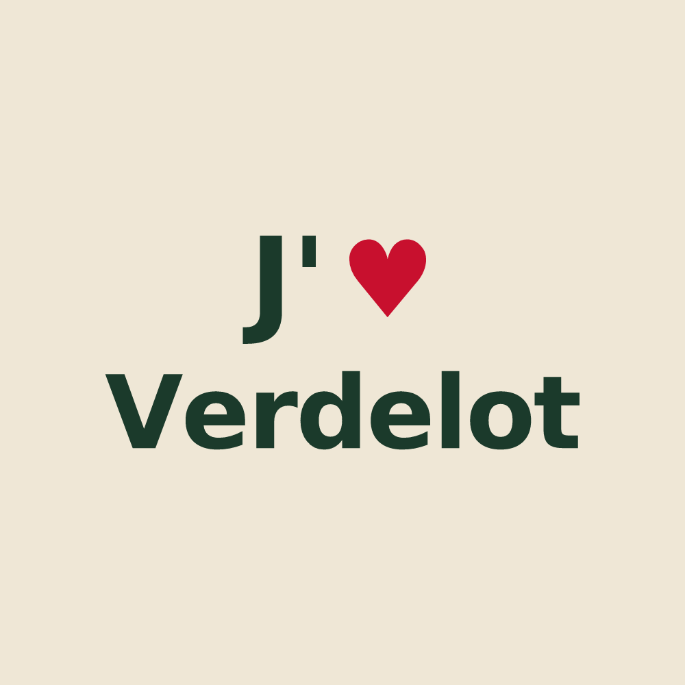 Tote bag personnalisé Verdelot — design J'aime Verdelot