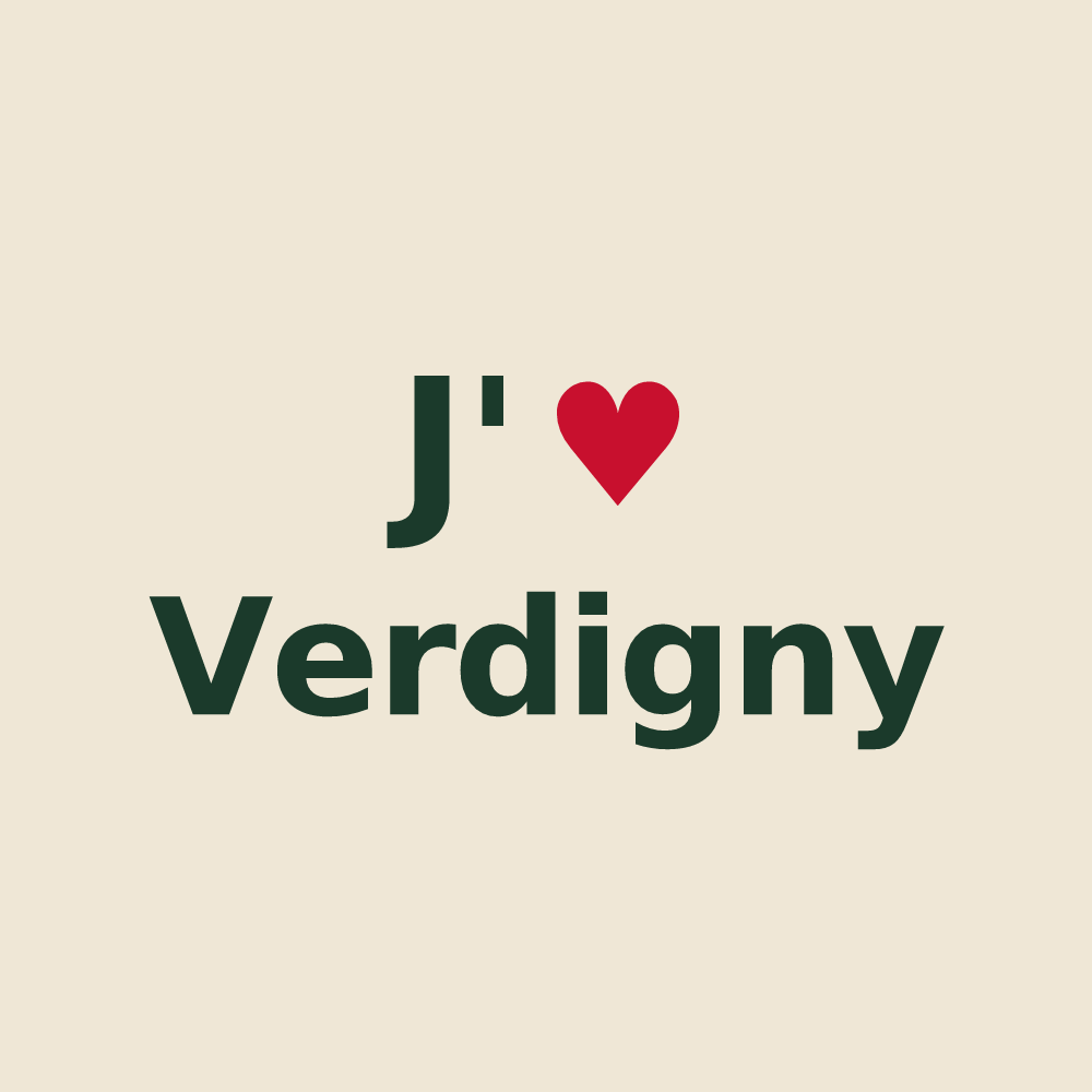 Tote bag personnalisé Verdigny — design J'aime Verdigny