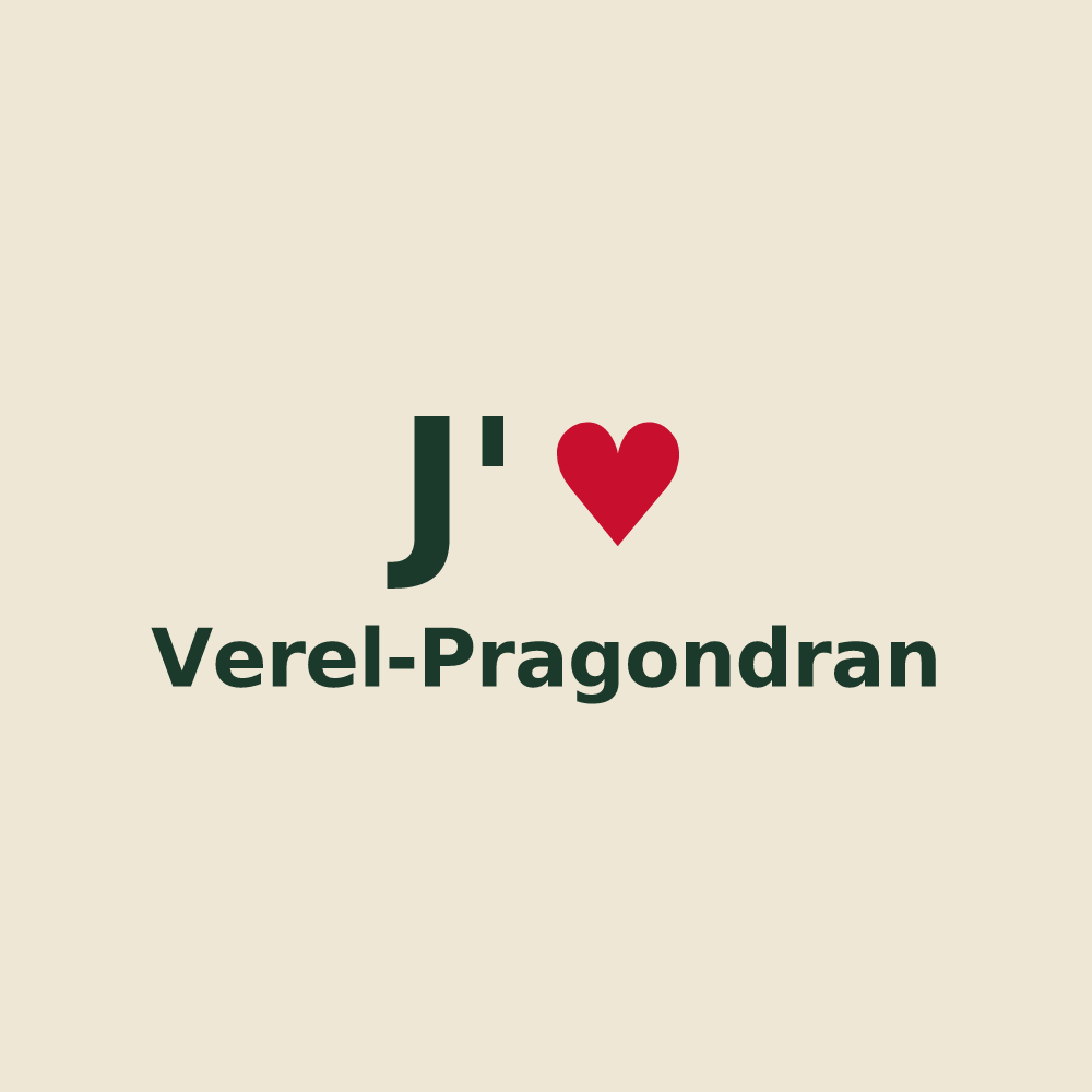 Tote bag personnalisé Verel-Pragondran — design J'aime Verel-Pragondran