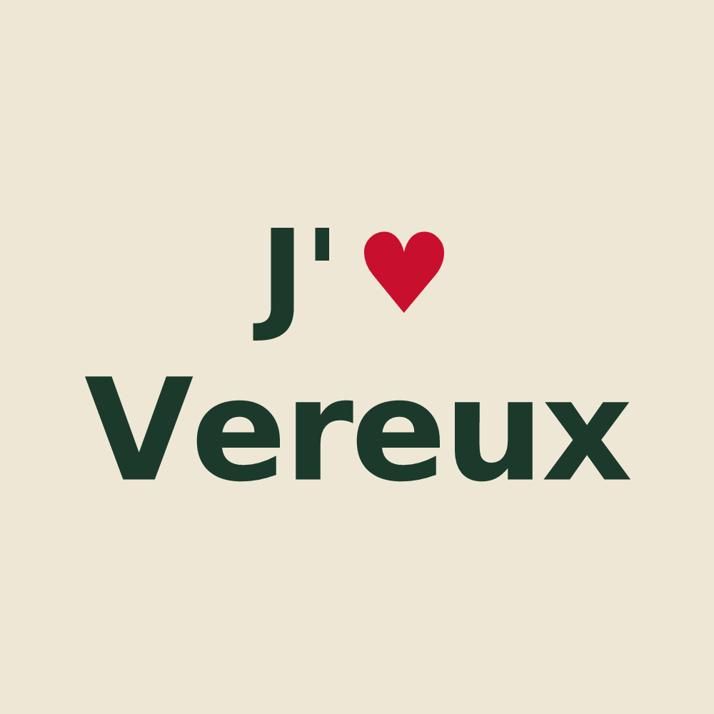 Tote bag personnalisé Vereux — design J'aime Vereux