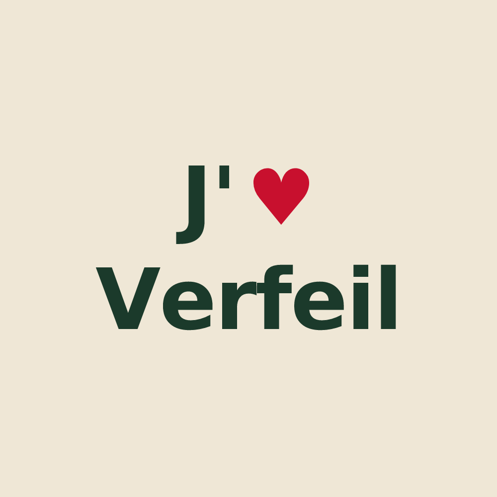 Tote bag personnalisé Verfeil — design J'aime Verfeil