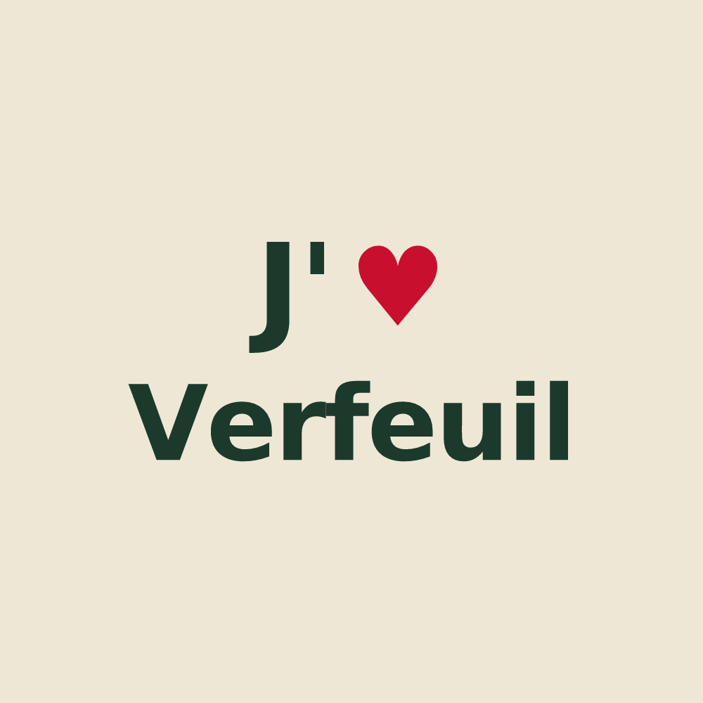 Tote bag personnalisé Verfeuil — design J'aime Verfeuil
