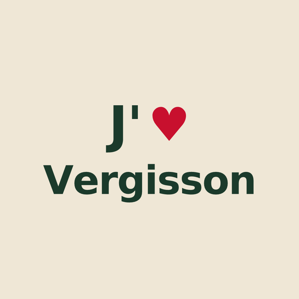 Tote bag personnalisé Vergisson — design J'aime Vergisson