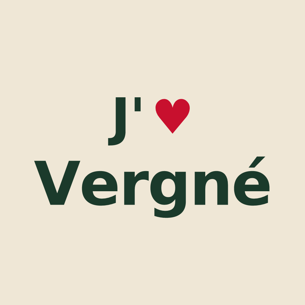 Tote bag personnalisé Vergné — design J'aime Vergné