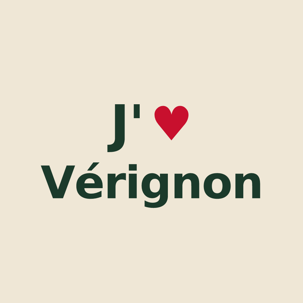 Tote bag personnalisé Vérignon — design J'aime Vérignon