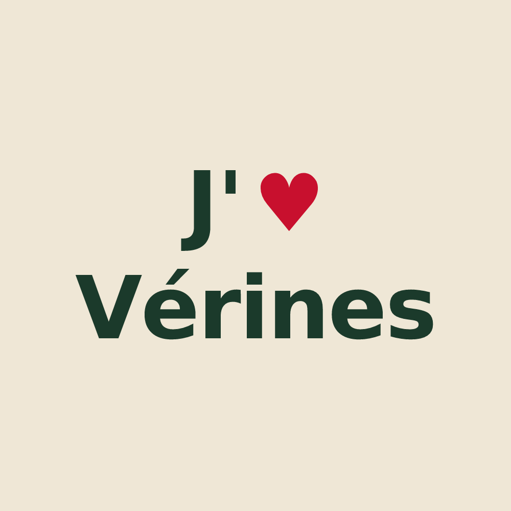 Tote bag personnalisé Vérines — design J'aime Vérines