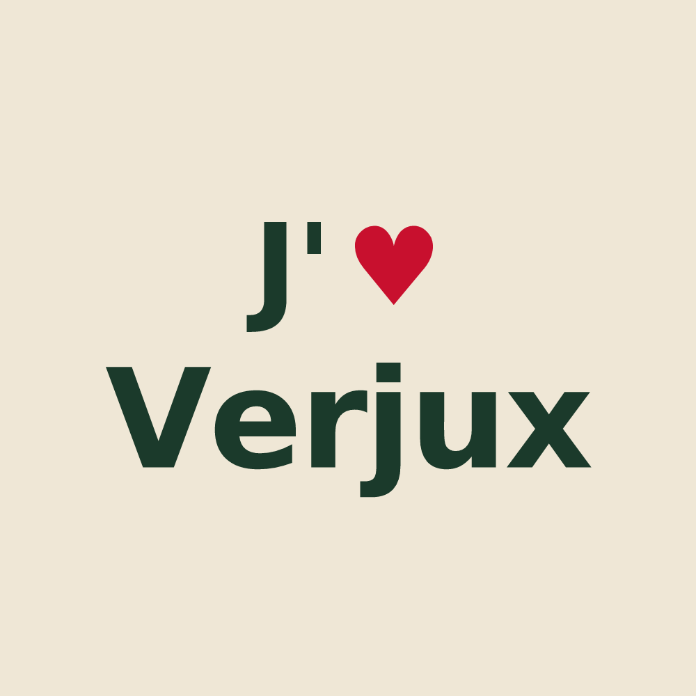 Tote bag personnalisé Verjux — design J'aime Verjux