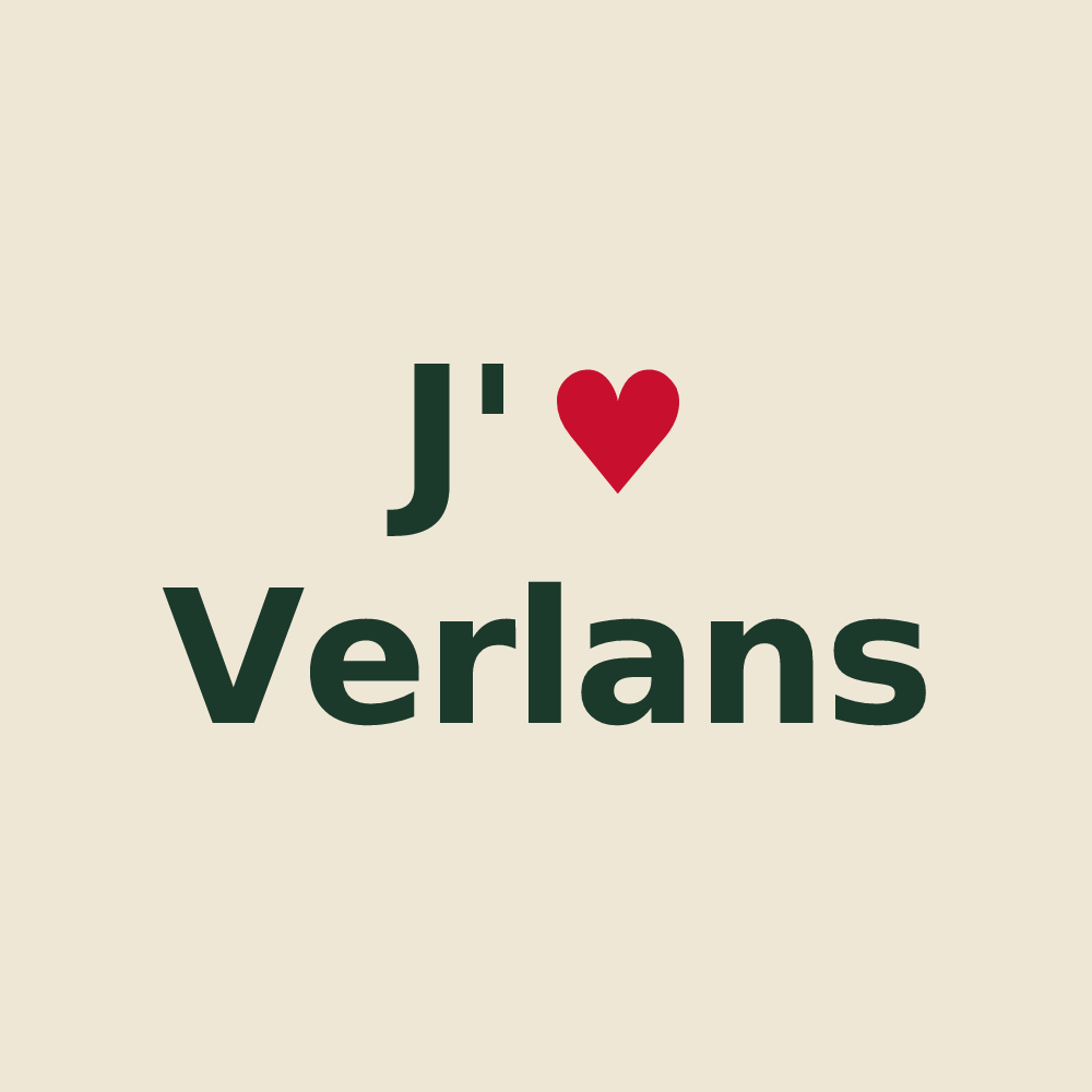 Tote bag personnalisé Verlans — design J'aime Verlans