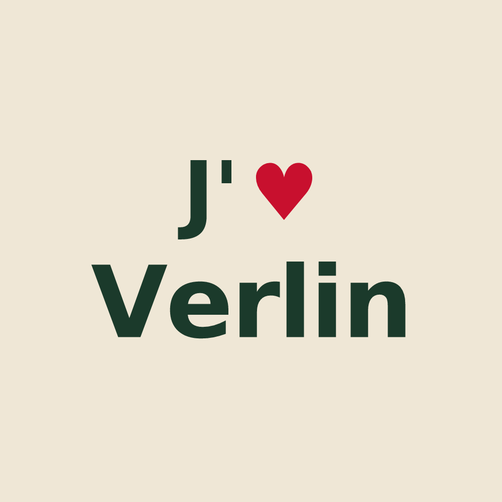 Tote bag personnalisé Verlin — design J'aime Verlin