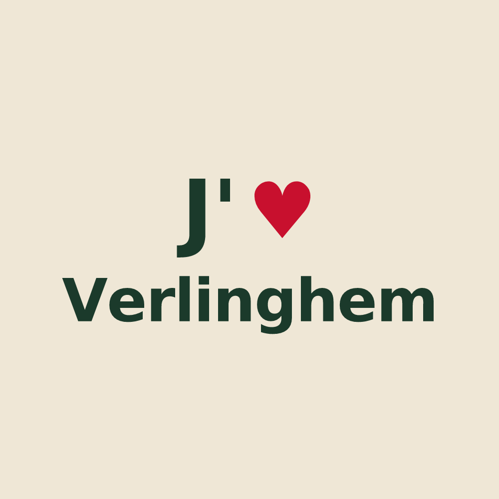 Tote bag personnalisé Verlinghem — design J'aime Verlinghem