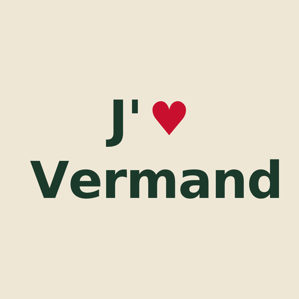 Tote bag personnalisé Vermand — design J'aime Vermand