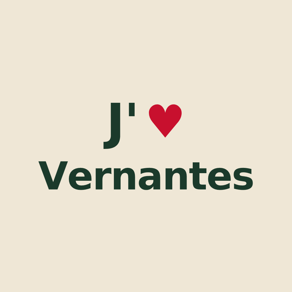 Tote bag personnalisé Vernantes — design J'aime Vernantes