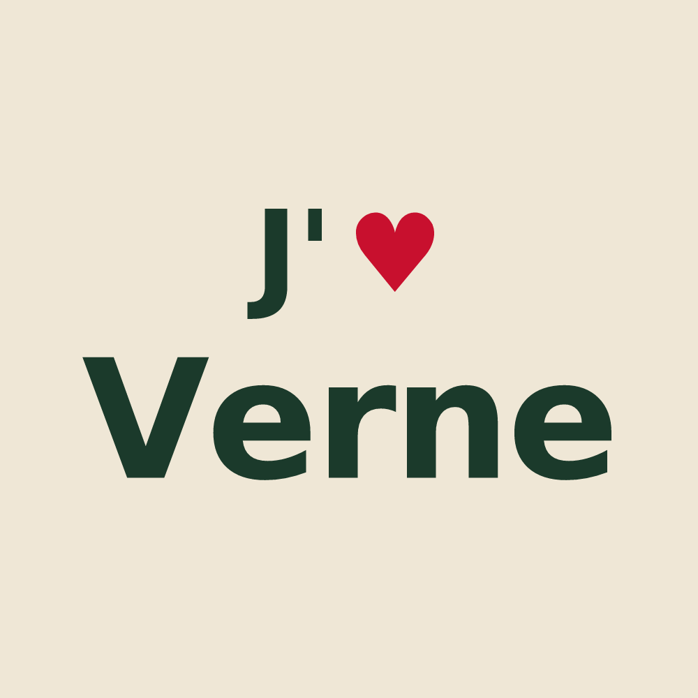 Tote bag personnalisé Verne — design J'aime Verne