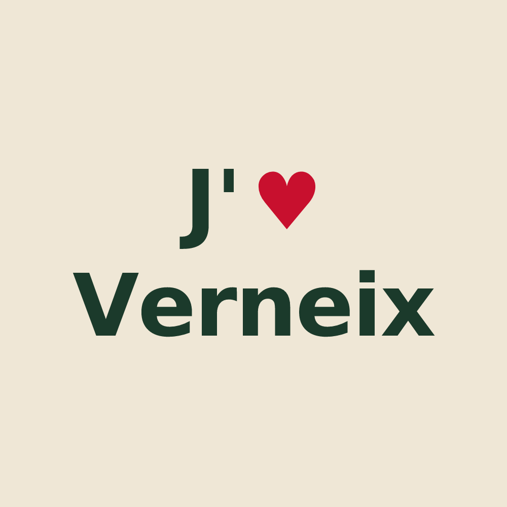 Tote bag personnalisé Verneix — design J'aime Verneix