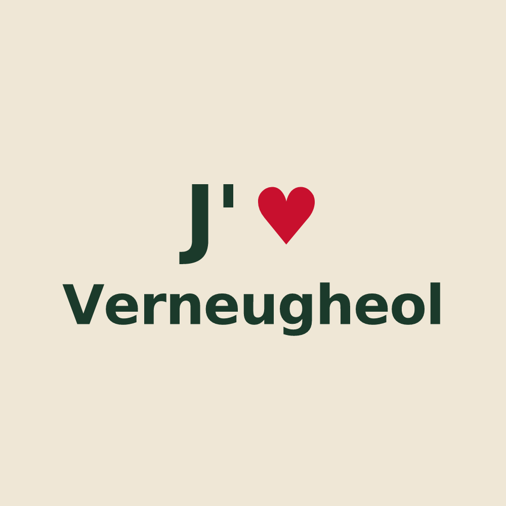 Tote bag personnalisé Verneugheol — design J'aime Verneugheol