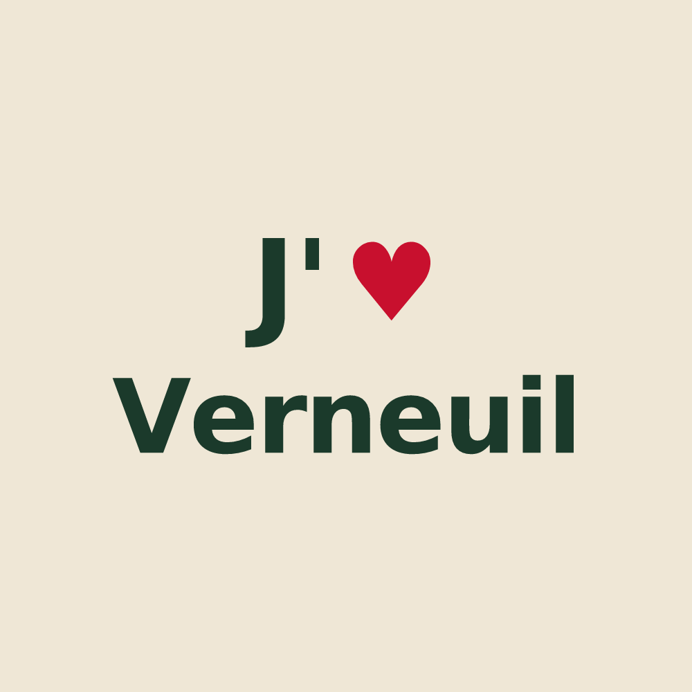 Tote bag personnalisé Verneuil — design J'aime Verneuil