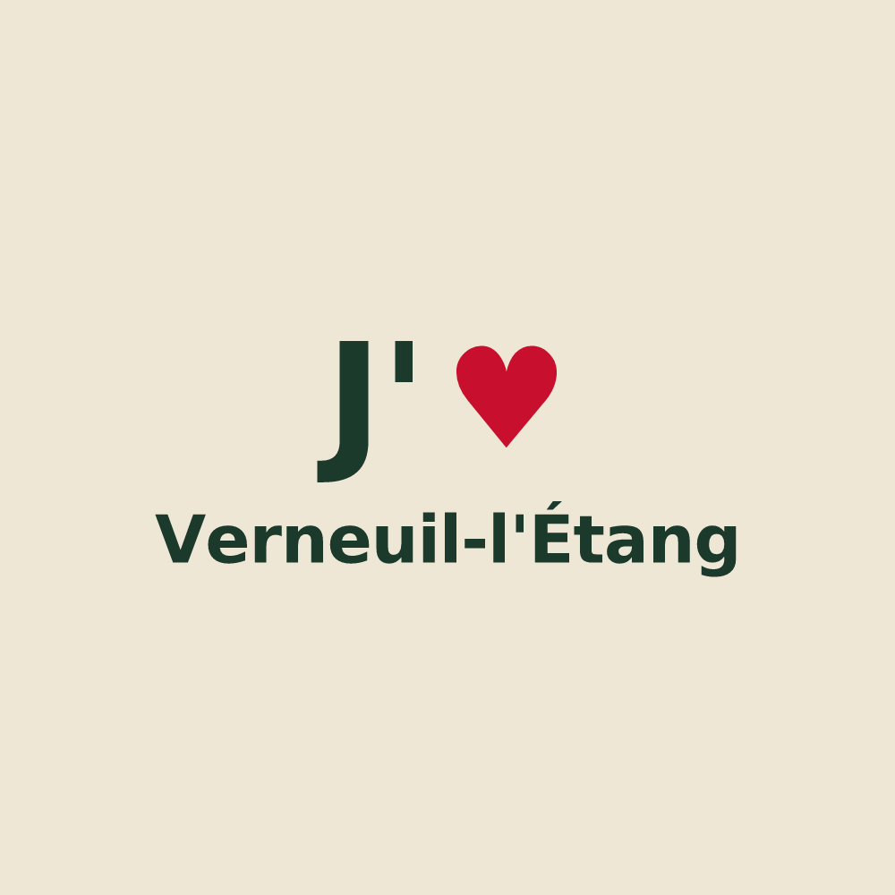 Tote bag personnalisé Verneuil-l'Étang — design J'aime Verneuil-l'Étang