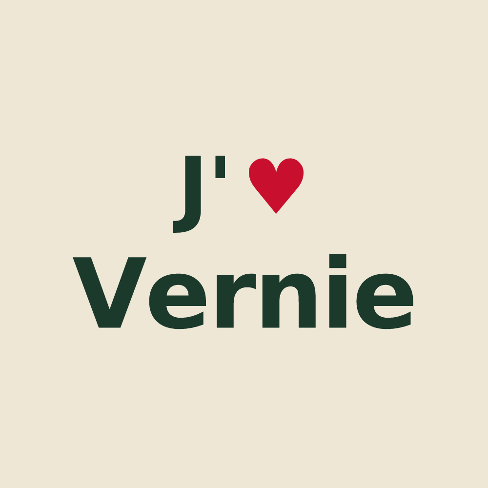 Tote bag personnalisé Vernie — design J'aime Vernie