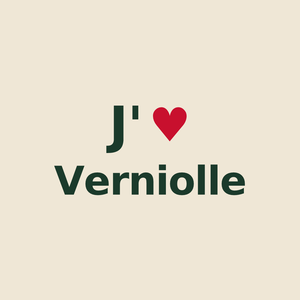 Tote bag personnalisé Verniolle — design J'aime Verniolle