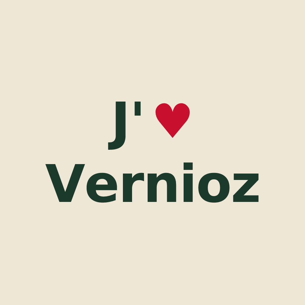 Tote bag personnalisé Vernioz — design J'aime Vernioz