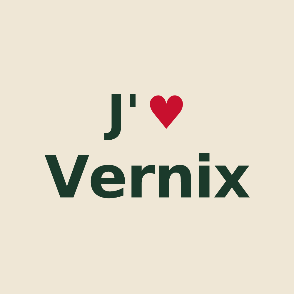Tote bag personnalisé Vernix — design J'aime Vernix