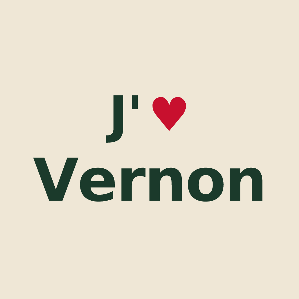 Tote bag personnalisé Vernon — design J'aime Vernon