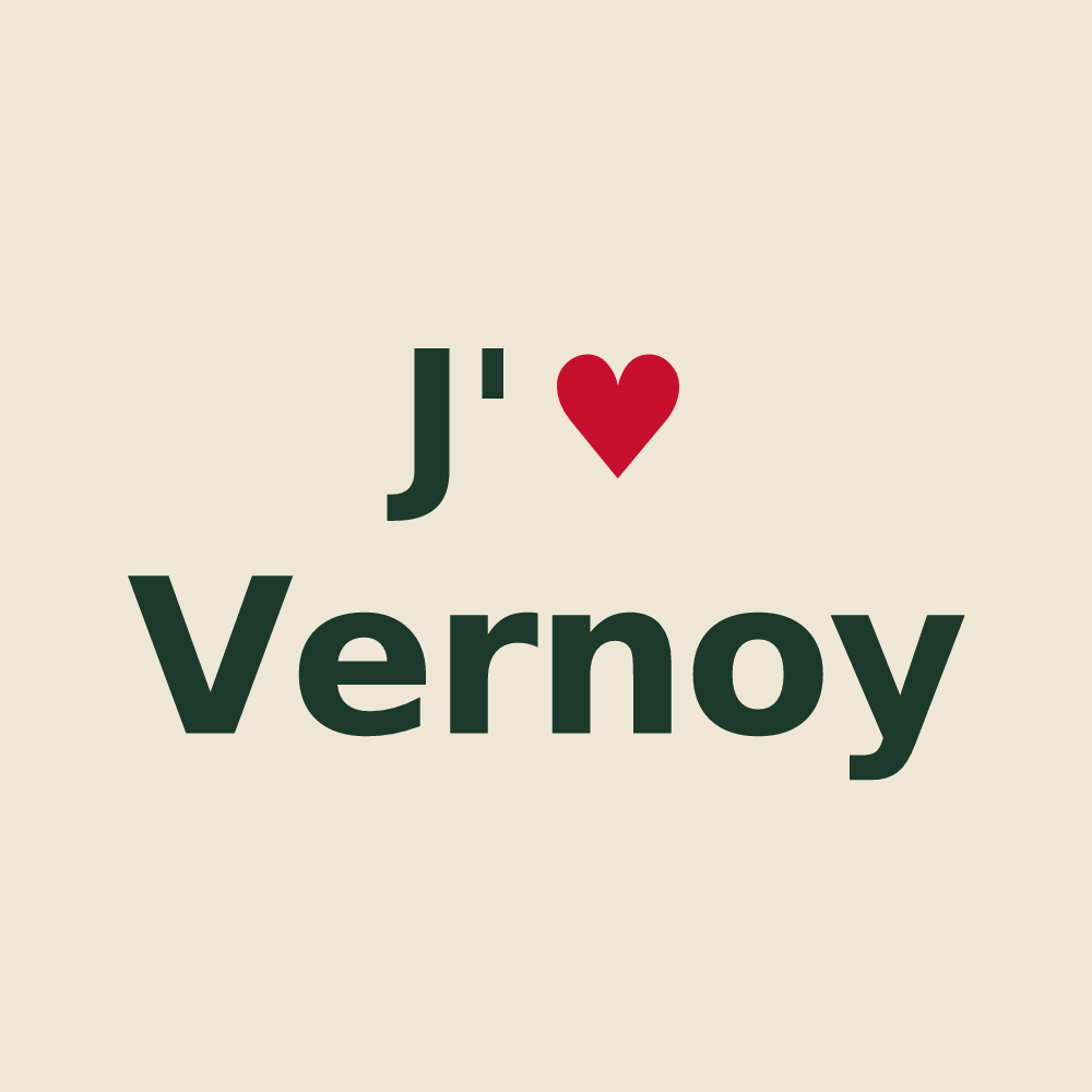 Tote bag personnalisé Vernoy — design J'aime Vernoy