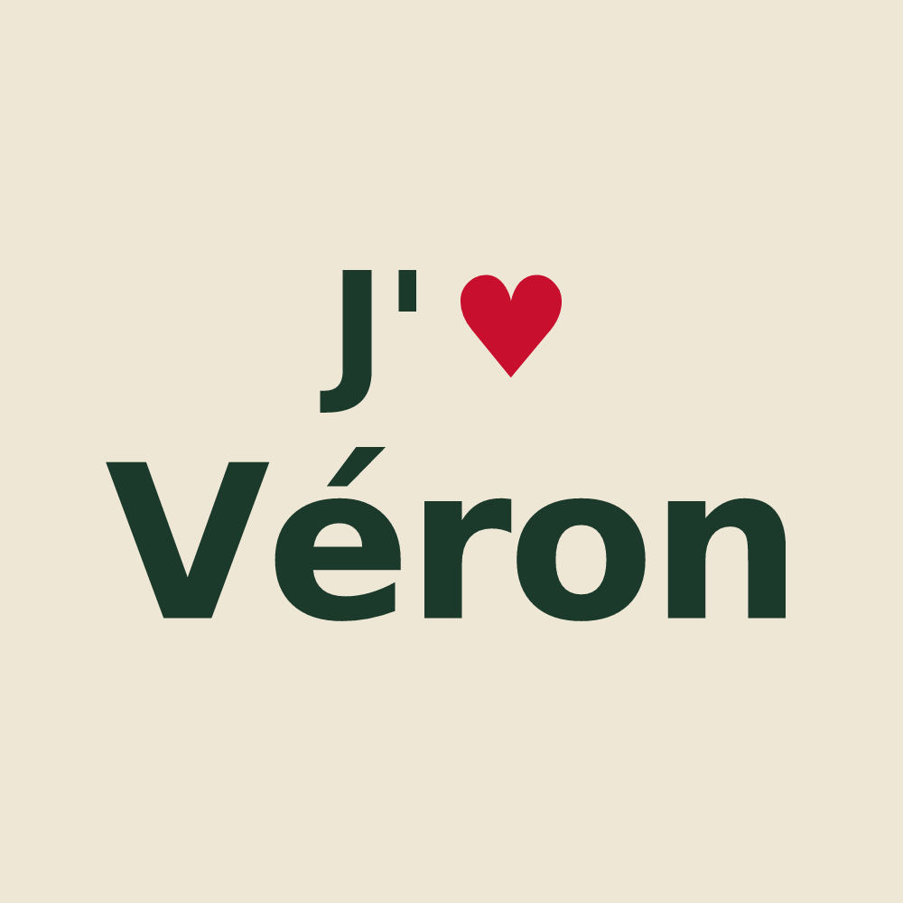 Tote bag personnalisé Véron — design J'aime Véron