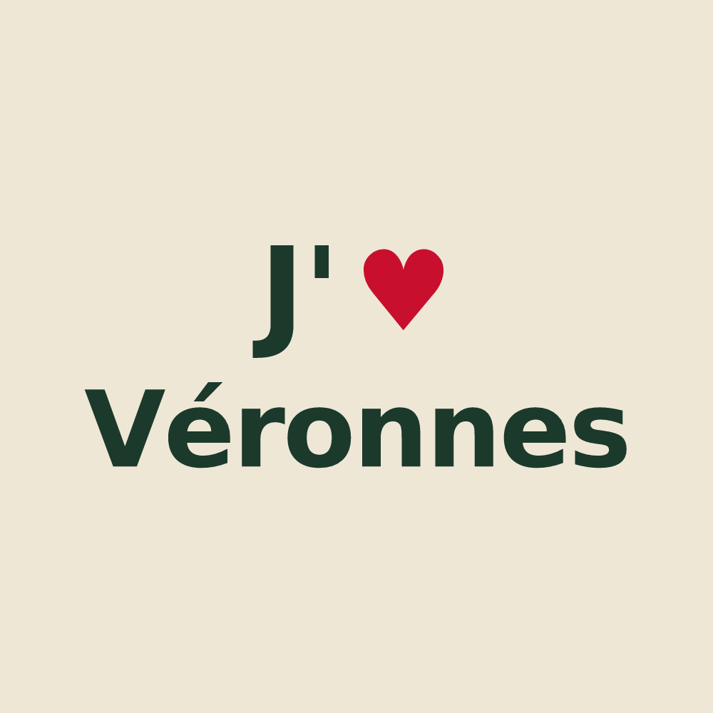 Tote bag personnalisé Véronnes — design J'aime Véronnes