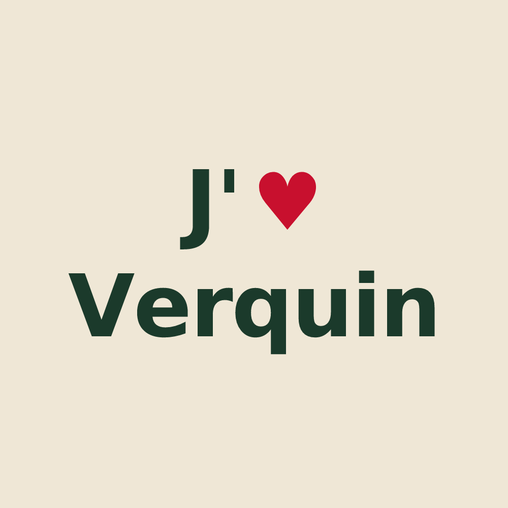 Tote bag personnalisé Verquin — design J'aime Verquin