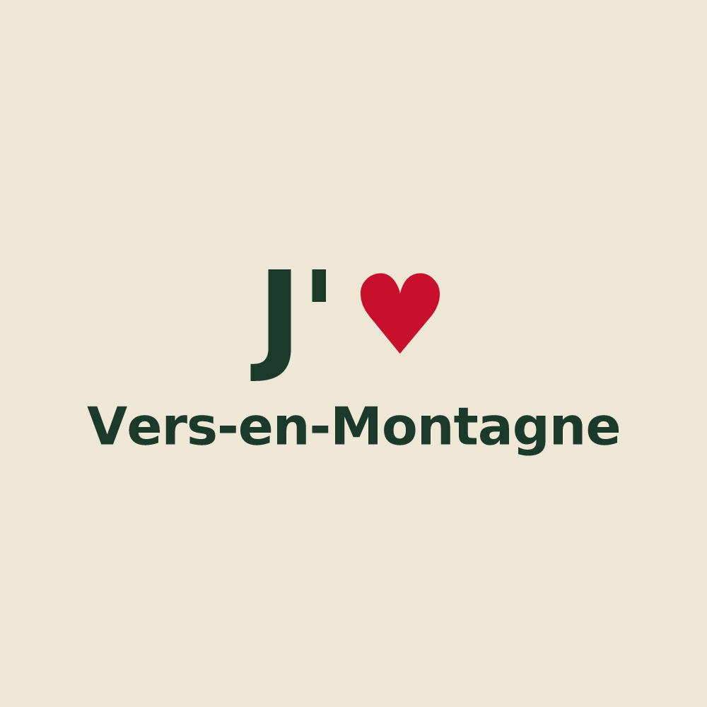 Tote bag personnalisé Vers-en-Montagne — design J'aime Vers-en-Montagne