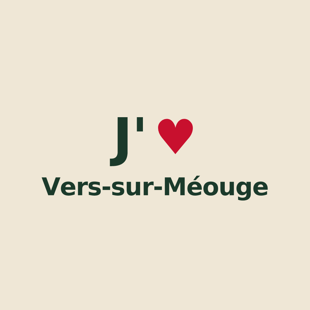 Tote bag personnalisé Vers-sur-Méouge — design J'aime Vers-sur-Méouge