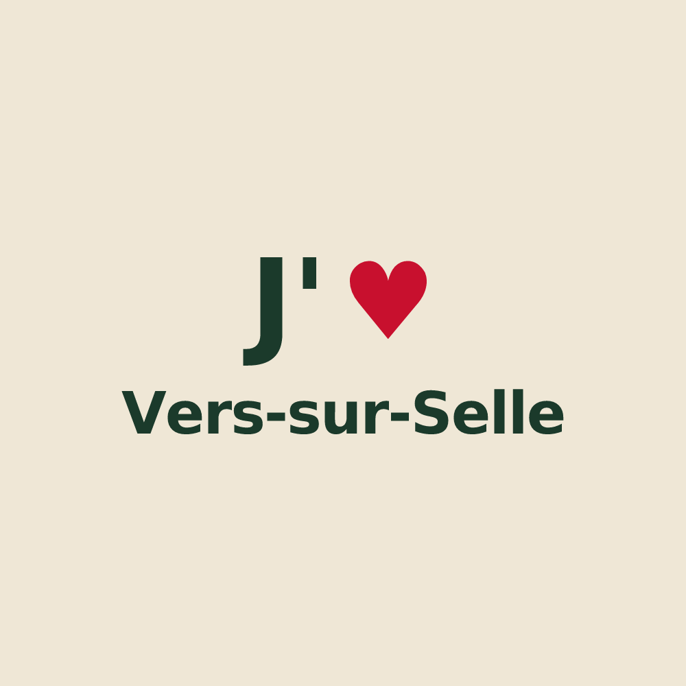 Tote bag personnalisé Vers-sur-Selle — design J'aime Vers-sur-Selle