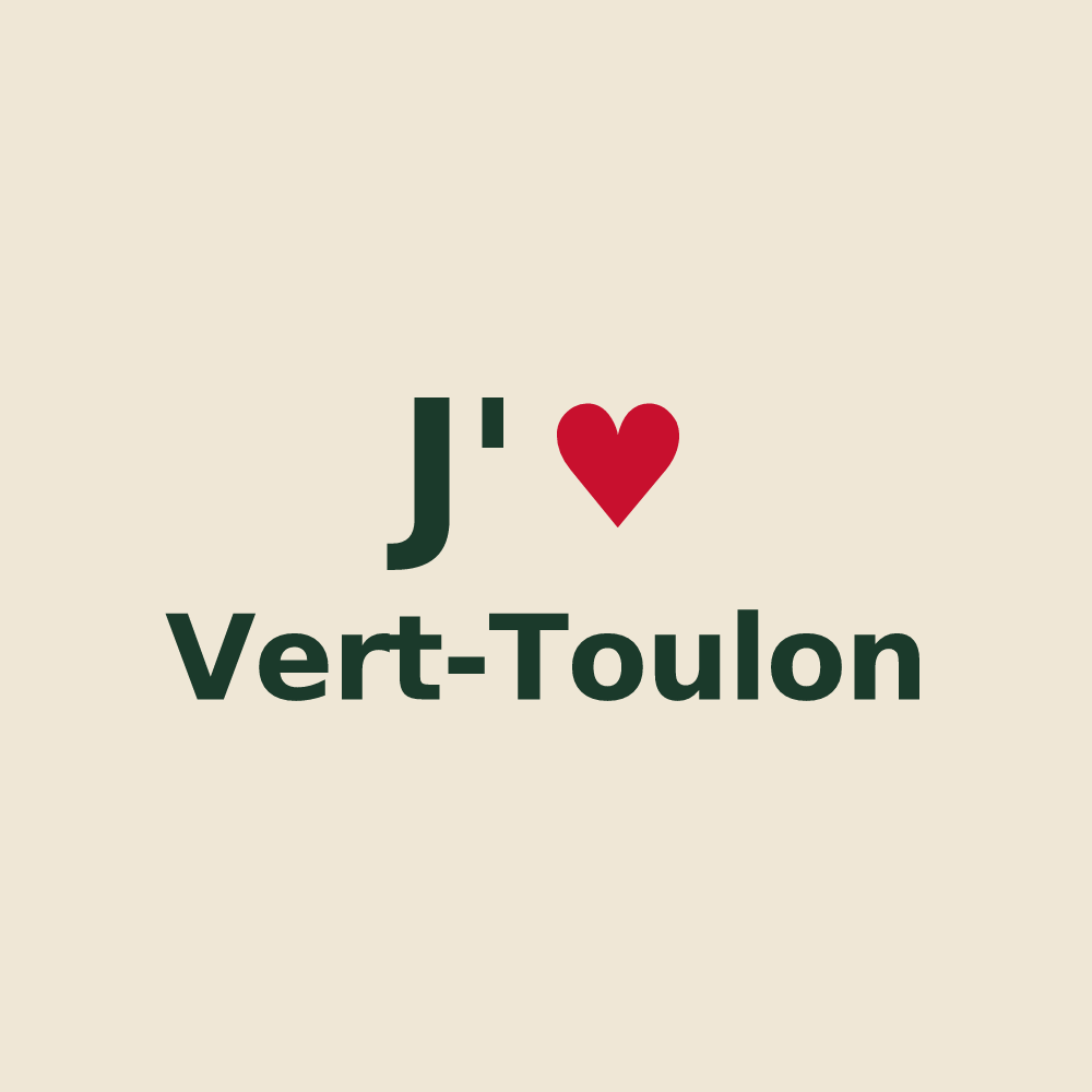 Tote bag personnalisé Vert-Toulon — design J'aime Vert-Toulon