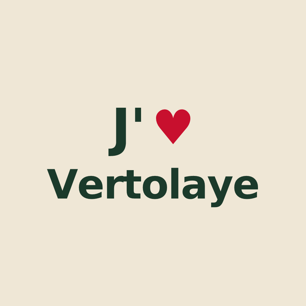 Tote bag personnalisé Vertolaye — design J'aime Vertolaye
