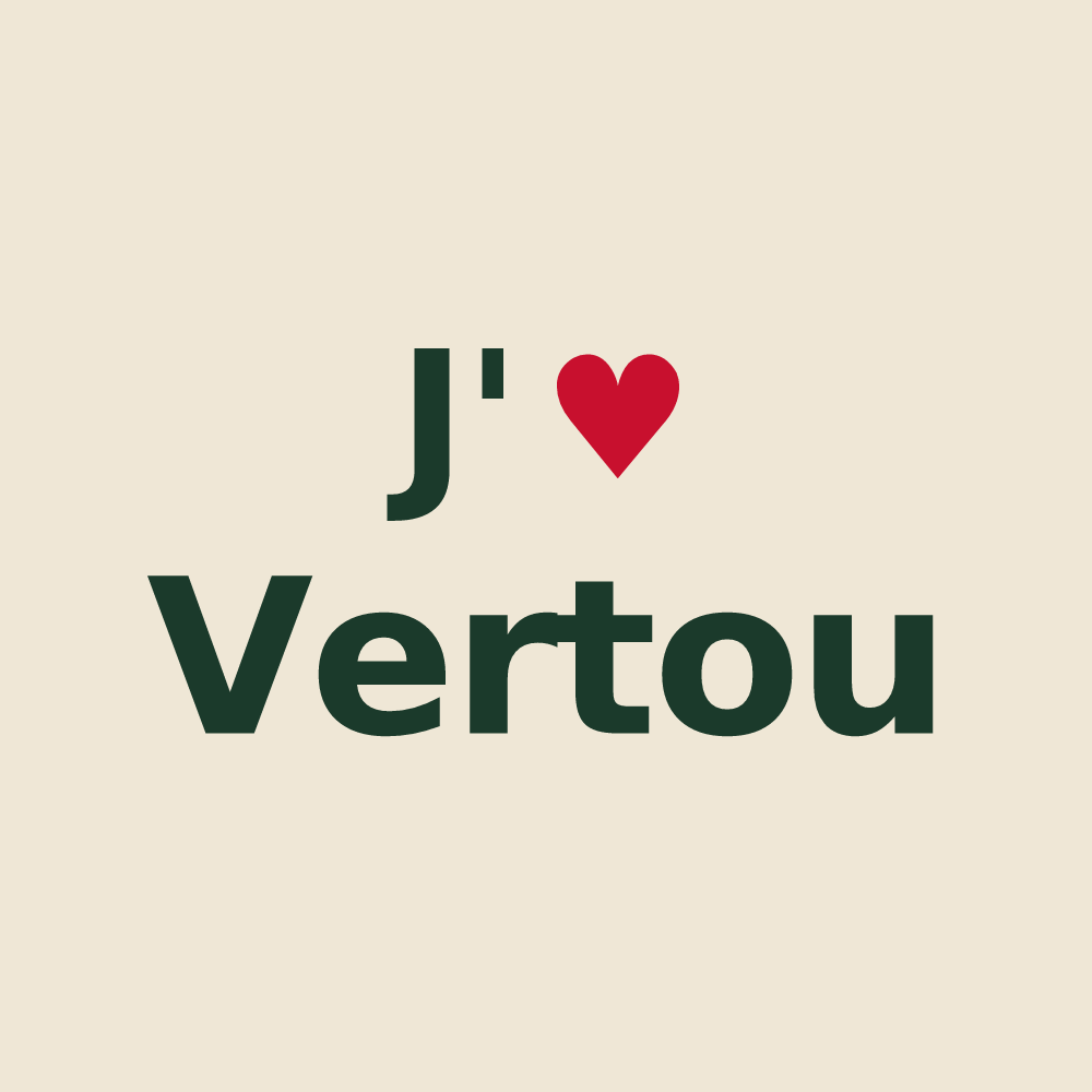 Tote bag personnalisé Vertou — design J'aime Vertou