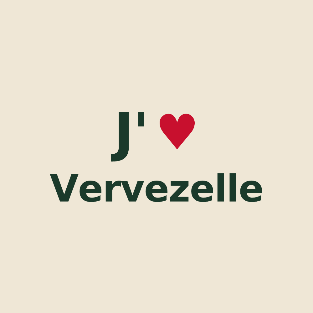 Tote bag personnalisé Vervezelle — design J'aime Vervezelle