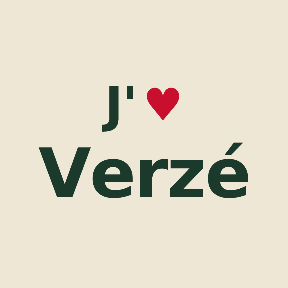 Tote bag personnalisé Verzé — design J'aime Verzé