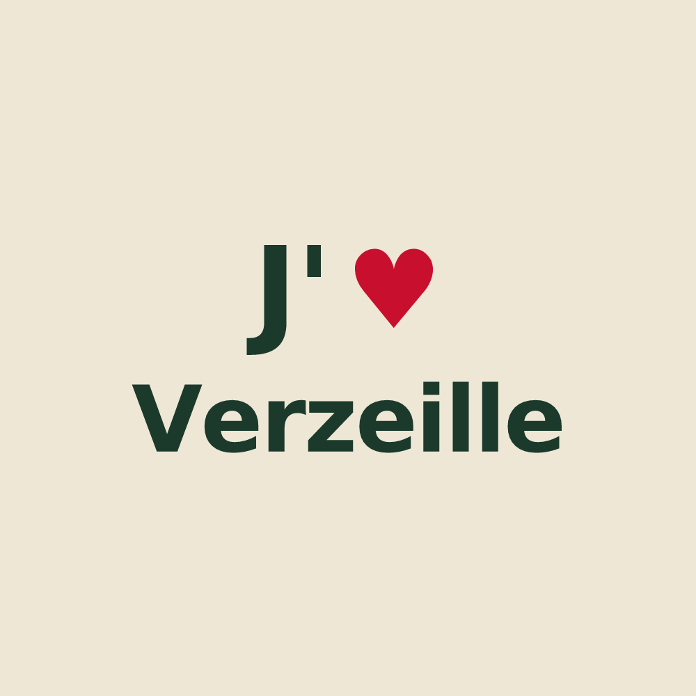 Tote bag personnalisé Verzeille — design J'aime Verzeille