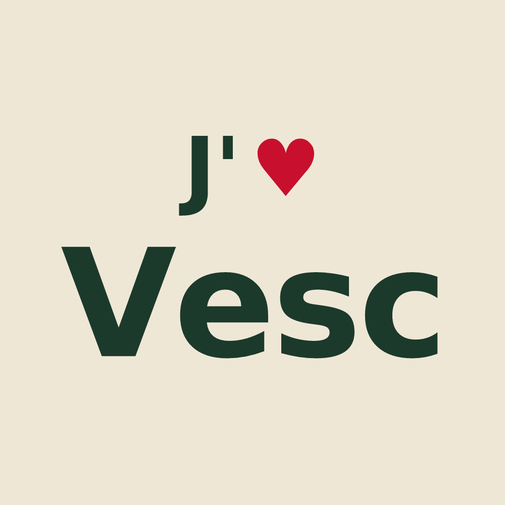 Tote bag personnalisé Vesc — design J'aime Vesc