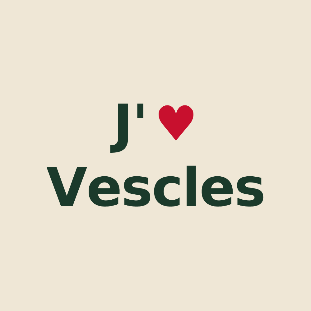 Tote bag personnalisé Vescles — design J'aime Vescles